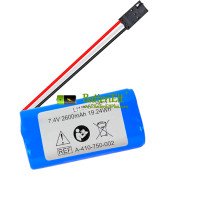 Ersättningsbatteri för PLC A-410-750-002 LI18650-2S.3