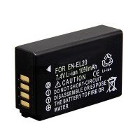 Ersättningsbatteri för Nikon EN-EL20 EL20 Coolpix A J1 J2 J3 S1 AW1 V3 1050mAh
