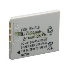 Ersättningsbatteri för Nikon EN-EL8 COOLPIX S1 S2 S3 P1 P2 S5 S6 S7 S8 S9 S51 S50 S52